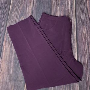 Blair Women's Deep Purple Straight Leg Slacks Size 18W